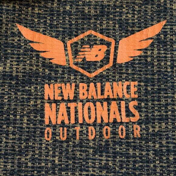New Balance Outdoor Nationals Running T Shirt Mens Size Small Blue Tenacity - Picture 4 of 9